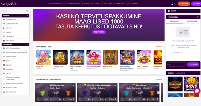 Tonybet Casino Website