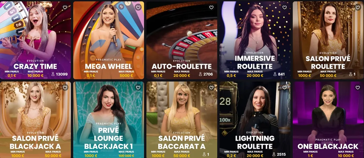 betmaster casino live games