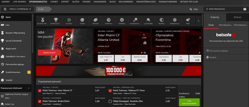 betsafe casino sports betting
