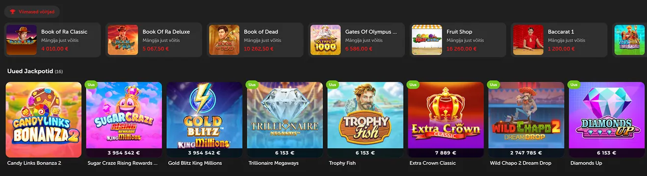 betsafe casino jackpot games