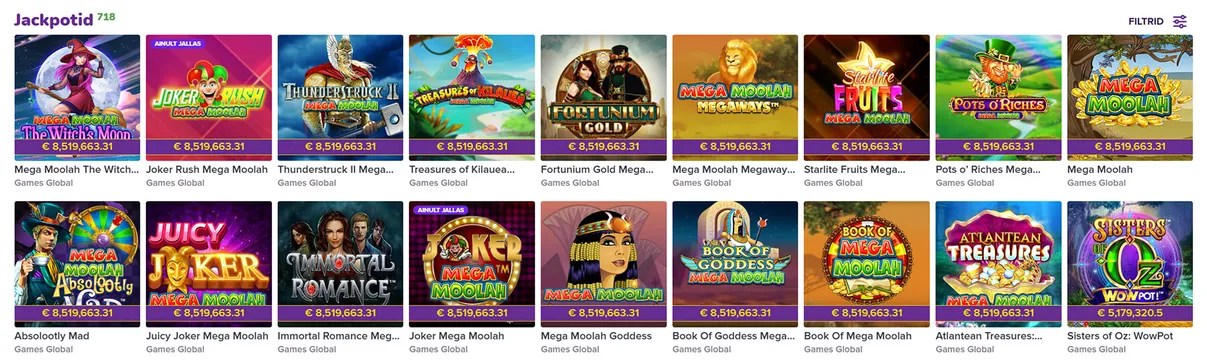 jalla casino jackpots