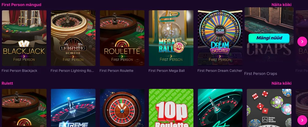 cannon casino table games