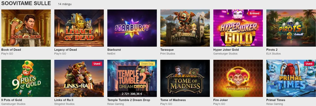mariacasino casino games