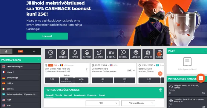 ninja casino sports betting
