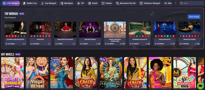 olybet live casino