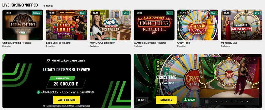 unibet live casino