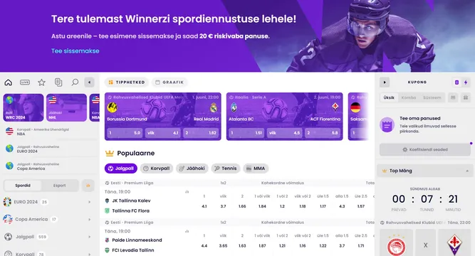 winnerz casino sports
